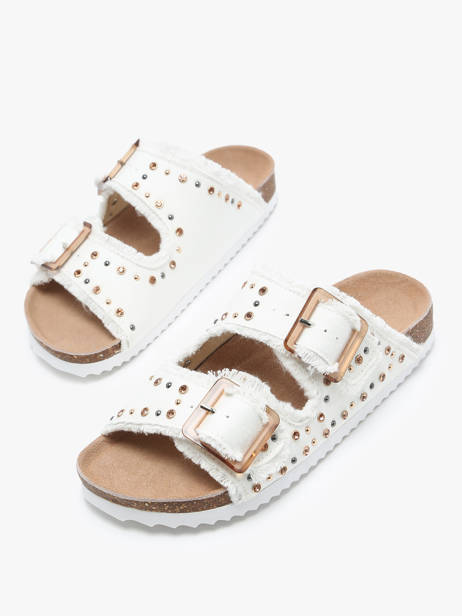 Mules Fusbett Colors of california Blanc women HCBIO406 vue secondaire 2