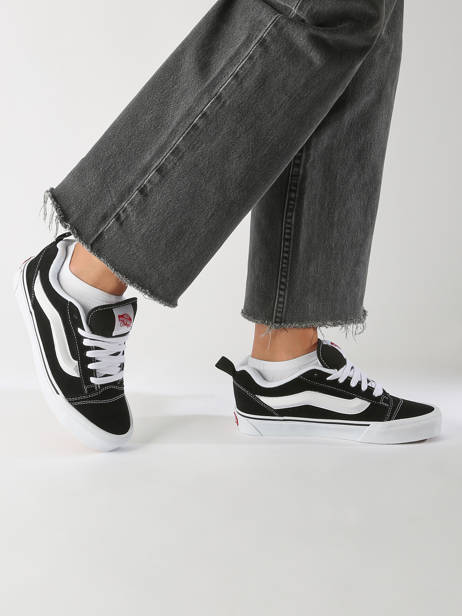 Sneakers Knu Skool En Cuir Vans Noir boy 9QC6BT1 vue secondaire 1