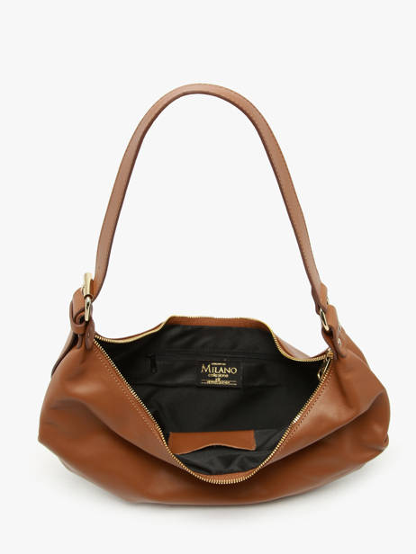 Sac Porté épaule Sauvage Cuir Milano Marron sauvage SA24111 vue secondaire 3