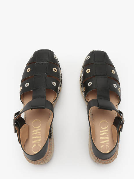 Espadrilles Talon Compensé Cherlin Gaimo Noir women CHERLIN vue secondaire 3