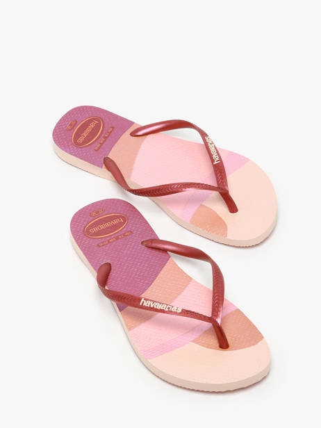Tongs Slim Palette Glow Havaianas Rose women 4145766F vue secondaire 2