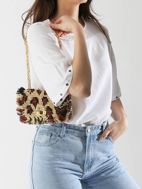 Sac Bandoulière Raphia Gerard darel Beige raphia DBS87468 vue secondaire 1