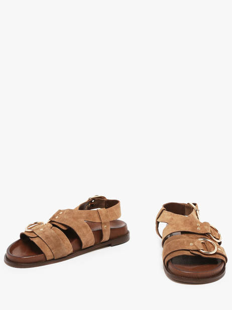 Sandales En Cuir Inuovo Marron women D51011 vue secondaire 2