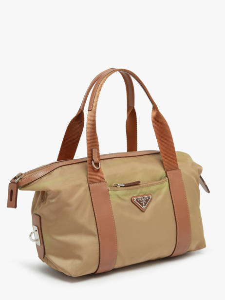 Sac à Main D'occasion Prada Tessuto Cuir Et Nylon Prada Beige second life 1210372 vue secondaire 4