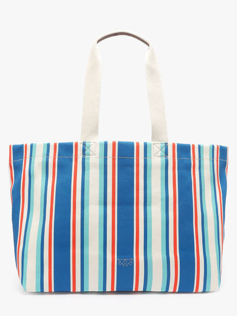 Sac Porté épaule Logo Shopper Coton Pinko Bleu logo shopper 4754A2G5 vue secondaire 3