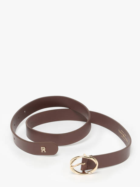 Ceinture Tommy hilfiger Marron th chic AW17932 vue secondaire 2