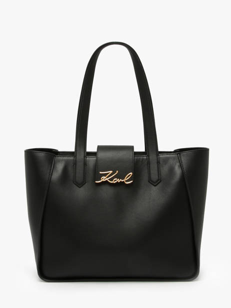 Sac Porté épaule K Signature Cuir Karl lagerfeld Noir k signature A3W30133
