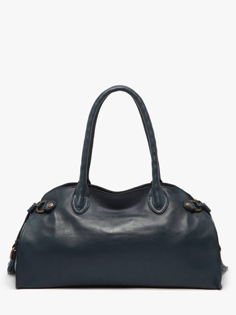 Sac Porté épaule Cow Cuir Basilic pepper Bleu cow BCOW84 vue secondaire 4