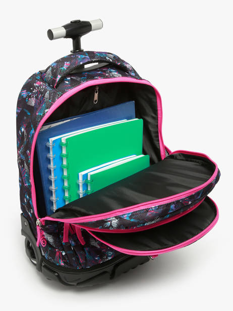 Sac A Dos à Roulettes 2 Compartiments Cameleon Rose futur SR45 vue secondaire 3