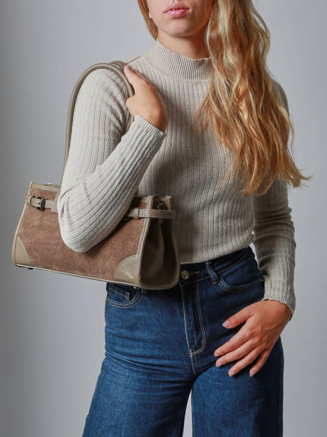 Sac Porté épaule Velvet Caviar Cuir Milano Marron velvet caviar VC25062 vue secondaire 1