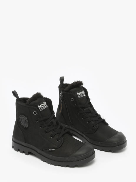 Bottines Pampa Hi Zip Wl En Cuir Palladium Noir women 95982010 vue secondaire 2