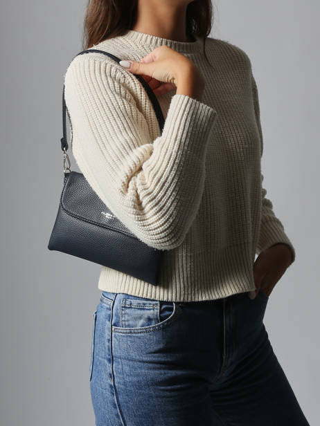 Sac Bandoulière Grained Miniprix Bleu grained H9158 vue secondaire 1