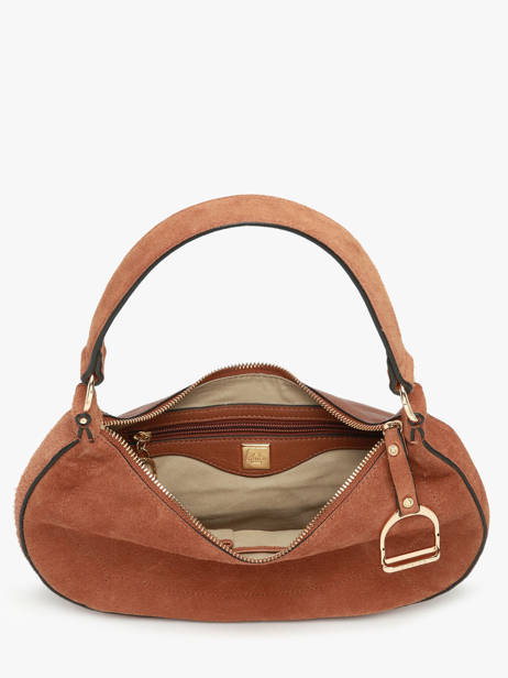 Sac Porté épaule Altesse Suede Cuir Etrier Marron altesse suede EASU017M vue secondaire 3