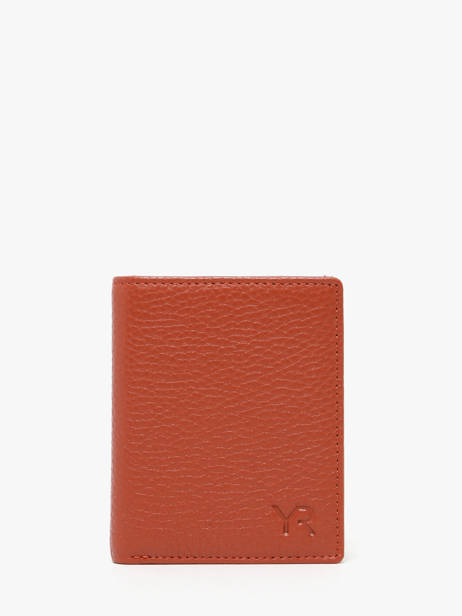 Portefeuille Bicolor Cuir Yves renard Orange bicolor 2437