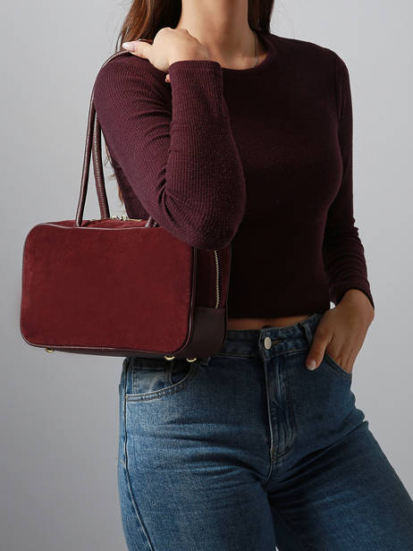 Sac Porté épaule Velvet Caviar Cuir Milano Rouge velvet caviar VC25093 vue secondaire 1