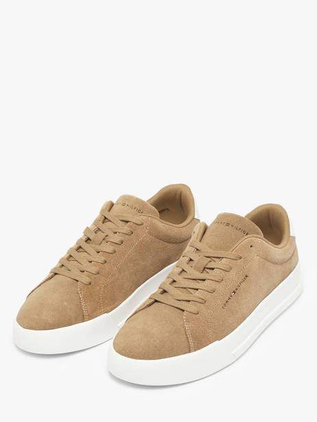 Sneakers En Cuir Tommy hilfiger Marron men 5716AEI vue secondaire 1