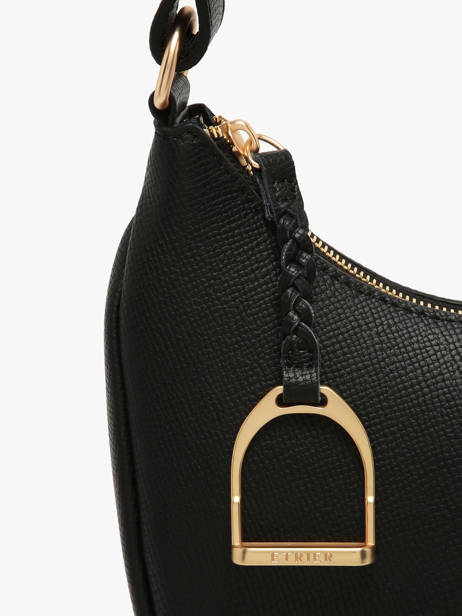 Sac Bandoulière Torsade Cuir Etrier Noir torsade ETOS167M vue secondaire 5