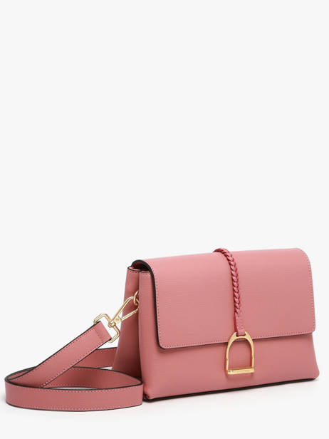 Sac Bandoulière M Torsade Cuir Etrier Rose torsade ETOS169M vue secondaire 2