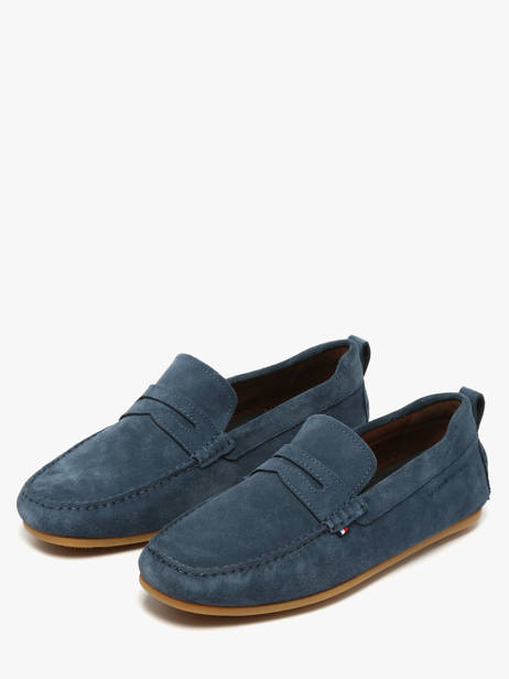 Mocassins En Cuir Tommy hilfiger Bleu men 5789DBZ vue secondaire 1