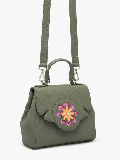 Sac Porté Main Yumi Mandala Cuir Nathan baume Vert mandala 4M vue secondaire 2
