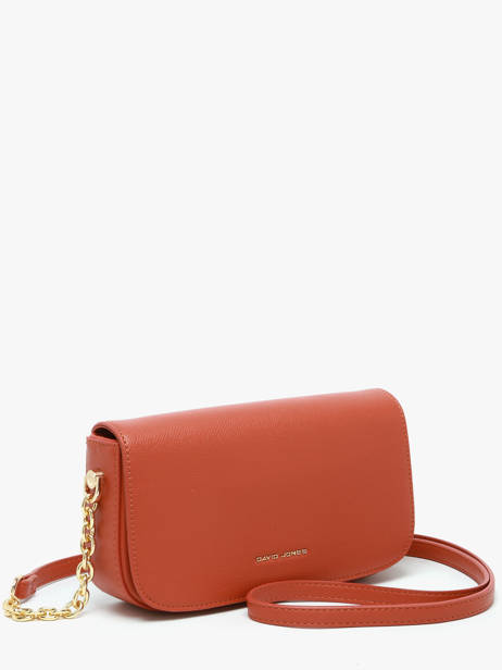 Sac Bandoulière Saffiano David jones Orange saffiano CM8419 vue secondaire 2