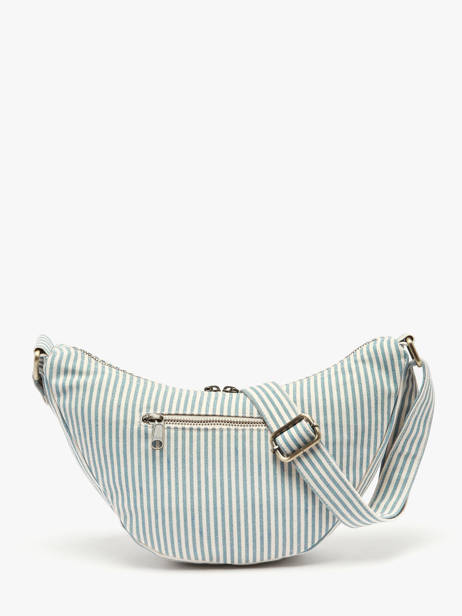 Sac Bandoulière Rayures Coton Hindbag Bleu rayures RA vue secondaire 4