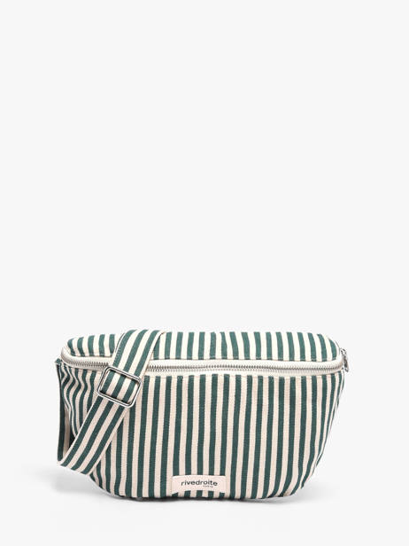 Le Sac Banane Custine Striped Coton Recyclé Rivedroite Vert spring striped CUSTSTRI
