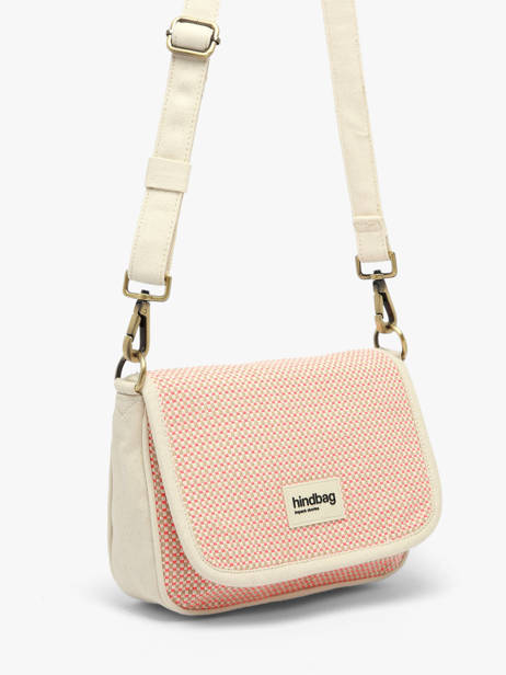 Sac Bandoulière Tressage Coton Hindbag Rose tressage TS vue secondaire 2