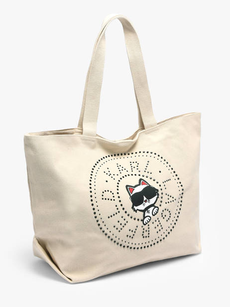 Sac Porté épaule K Ikon Coton Karl lagerfeld Blanc k ikon B2W50075 vue secondaire 1