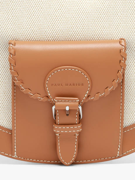 Sac Le Hobo M Escapade Cuir Et Coton Paul marius Beige escapade HOBOMESC vue secondaire 2