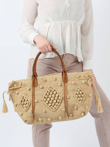 Sac 24h Raphia Gerard darel Beige raphia E454 vue secondaire 1
